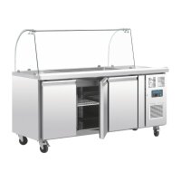 Polar Serie U 3-türige GN-Saladette mit Schutzhaube