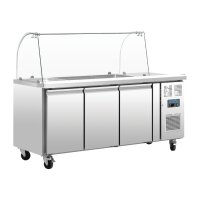 Polar Serie U 3-türige GN-Saladette mit Schutzhaube