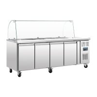Polar Serie U 4-türige GN-Saladette mit Schutzhaube