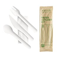 Vegware Kompostierbares Papierbesteck Set 4 in 1 (250 Stück)