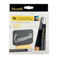 Securit rechteckige Minikreidetafeln, inklusive Kreidemarker