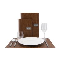 Securit Leather Range Ruga Tischset aus gebundenem Leder