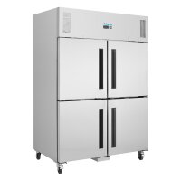 Polar Serie G Kühlschrank Edelstahl mit geteilten Türen 1200L