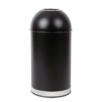 Bolero 40L schwarzer Abfalleimer aus Stahl mit offenem...