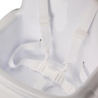 Bolero Hochstuhl aus Edelstahl und Polypropylen weiß 3