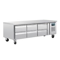 Polar Serie U GN-K&uuml;hltisch mit 6 Schubladen 317L