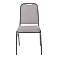 Bolero Bankettstühle mit quadratischer Lehne grau 2