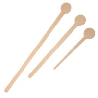 Fiesta Compostable biologisch abbaubare Cocktailrührer aus Holz 20cm (100 Stück)