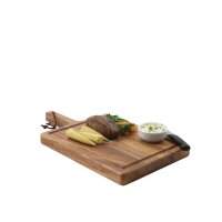 T&G Woodware Steakbrett Akazienholz mit Griff 26 x 19cm