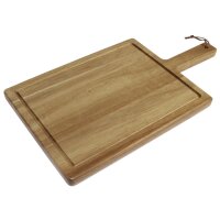 T&G Woodware Steakbrett Akazienholz mit Griff 26 x 19cm 