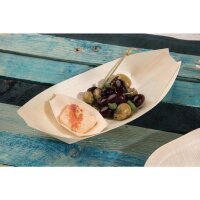 Fiesta Compostable biologisch abbaubare Holz-Schiffchen 19cm (100 Stück)