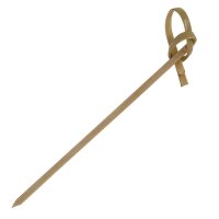Fiesta Compostable Bambusspieße Biologisch abbaubar Schleifendesign 9cm