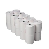 Nichtthermische 2-lagige weiße und rosafarbene Kassenrolle 76mm x 70mm (20 Stück)