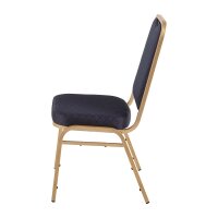 Bolero Bankettstühle mit quadratischer Lehne blau (4 St