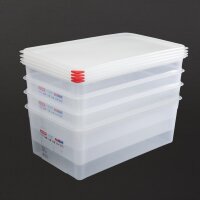 Araven Polypropylen 1/1 Gastronorm Lebensmittel-Aufbewahrungsbox 28Ltr (4 Stück)