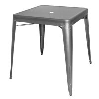 Bolero Bistro quadratischer Bistrotisch aus Stahl Grau 66cm 