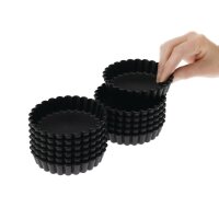 Matfer Bourgeat runde gerillte Törtchenform 10cm (12 St