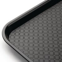 Olympia Kristallon Polypropylen Fast Food Tablett Schwarz Kl