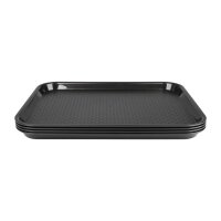 Olympia Kristallon Polypropylen Fast Food Tablett Schwarz Kl