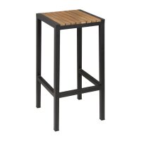 Bolero Stahl- und Akazienholz Barhocker 2