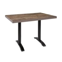Bolero vorgebohrte rechteckige Tischplatte Urban Dark 1100x7