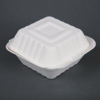 Fiesta Compostable kompostierbare Zuckerrohr Burgerboxen 14,9cm (500 Stück)
