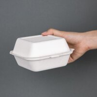 Fiesta Compostable kompostierbare Zuckerrohr Burgerboxen 15,3cm