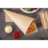 Vegware Kompostierbares Pergamentpapier ungebleicht 38 x 27,5cm (500 Stück)