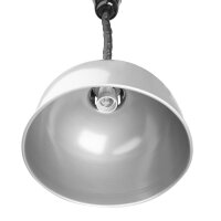 Buffalo ausziehbare runde Wärmelampe mit Silber-Finish 