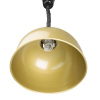Buffalo ausziehbare runde Wärmelampe mit Gold-Finish 3