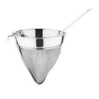 Vogue Spitzsieb mit Edelstahl-Gaze 24cm 1
