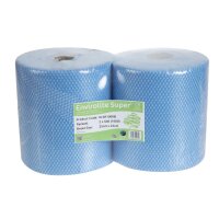 EcoTech Envirolite Super antibakterielle Reinigungstücher blau (Rolle mit 2 x 500) (2 Stück)