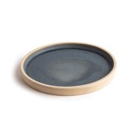Olympia Canvas flacher runder Teller granit-blau 18cm 2
