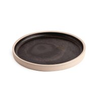 Olympia Canvas flacher runder Teller schwarz 18cm 3