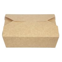 Colpac Recyclebare Kraft Mikrowellengeeignete Lebensmittelboxen 1950ml 200er Pack (200 Stück)