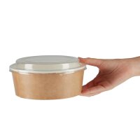 Colpac Recycelbare Einweg Salat Schalen mit Deckel Groß 1300ml ( 150er Pack) (150 Stück)
