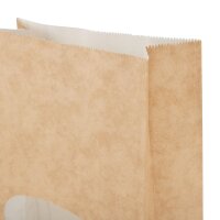 Colpac Recycelbare Sandwichtüten aus Papier mit Sichtfenster braun (250 Stück)