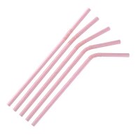 Fiesta Compostable kompostierbare flexible Papierstrohhalme rosa (250 Stück)