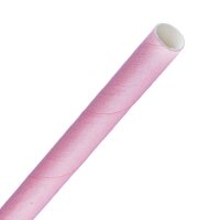 Fiesta Compostable kompostierbare Smoothie Strohhalme rosa (250 Stück)