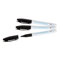 Puracycle Ungiftige Permanentmarker Schwarz 3er Pack
