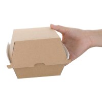 Fiesta Compostable kompostierbare Burgerboxen aus Kraftpapier groß 112mm (150 Stück)