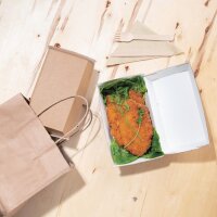 Fiesta Compostable kompostierbare Hamburgerboxen Kraft klein 172mm (200 Stück)