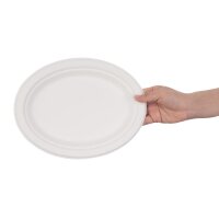 Fiesta Compostable kompostierbare Teller aus Bagasse oval...