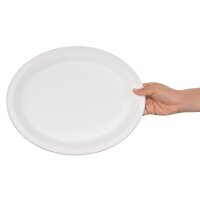 Fiesta Compostable kompostierbare Teller aus Bagasse oval 31,6cm (50 Stück)