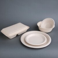 Fiesta Compostable kompostierbare Schalen aus Bagasse rund 31cl (50 Stück)