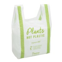 Vegware kompostierbare PLA-Tragetaschen mittelgroß (500 Stück)