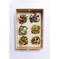 Vegware kompostierbare Sandwichboxen mit Deckel groß (25 Stück)