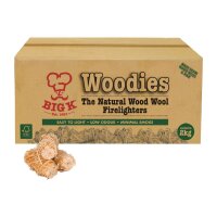 Big K Woodies Naturholzwolle Feueranzünder Locken...