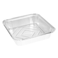 Tiefe Alu-Schalen 23 x 23 x 5,1cm (200 Stück)