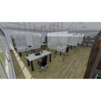Recycelbare Trennwand 200x150cm transparenter PVC